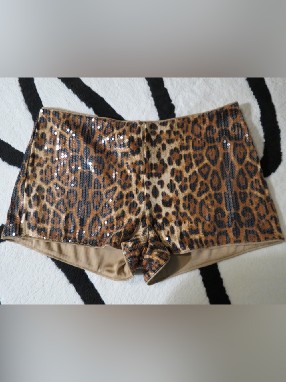 Forever 21 Sequin Leopard Print Shorts